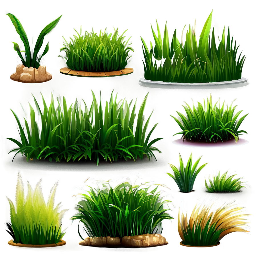 Thick Cartoon Grass Png Tfe