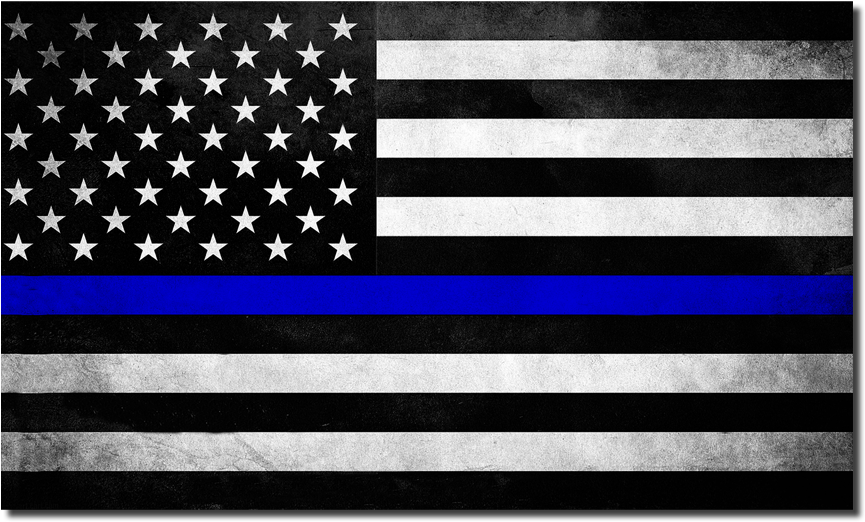 Thin Blue Line American Flag