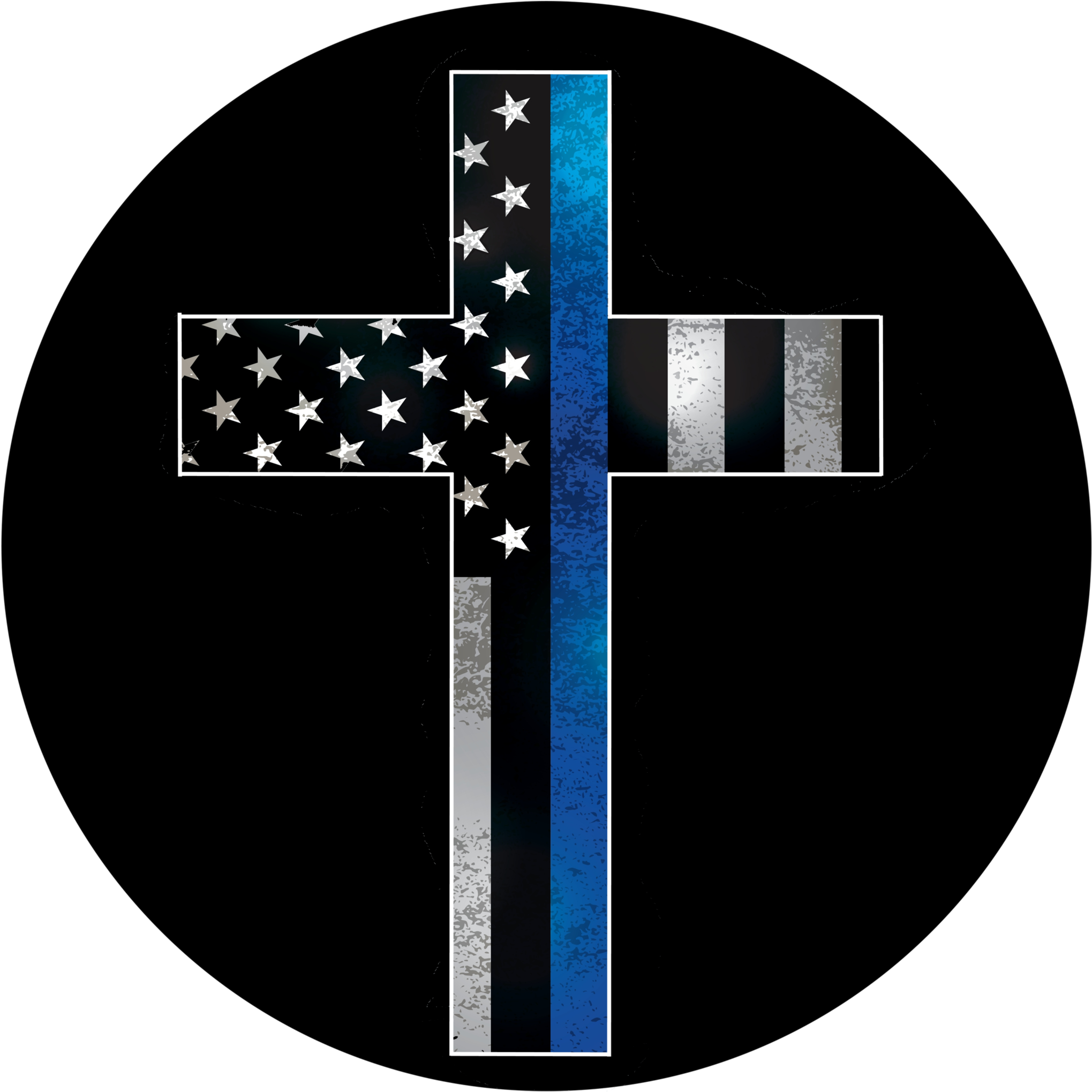 Thin Blue Line Cross