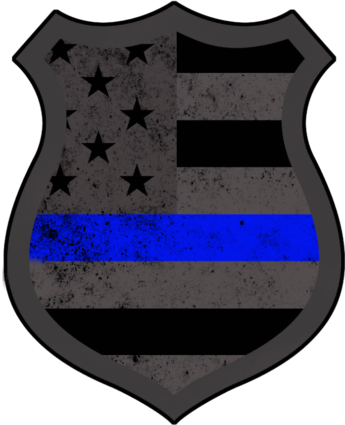 Thin Blue Line Police Badge