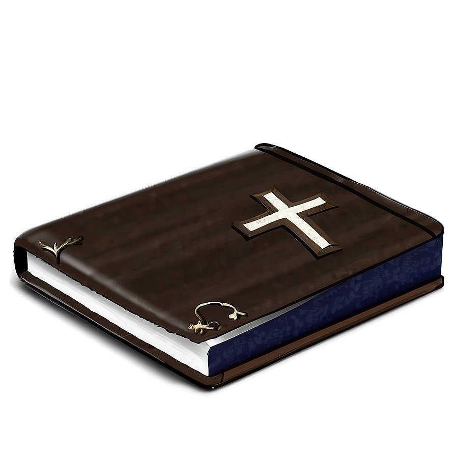 Thin Cross And Bible Png Cti