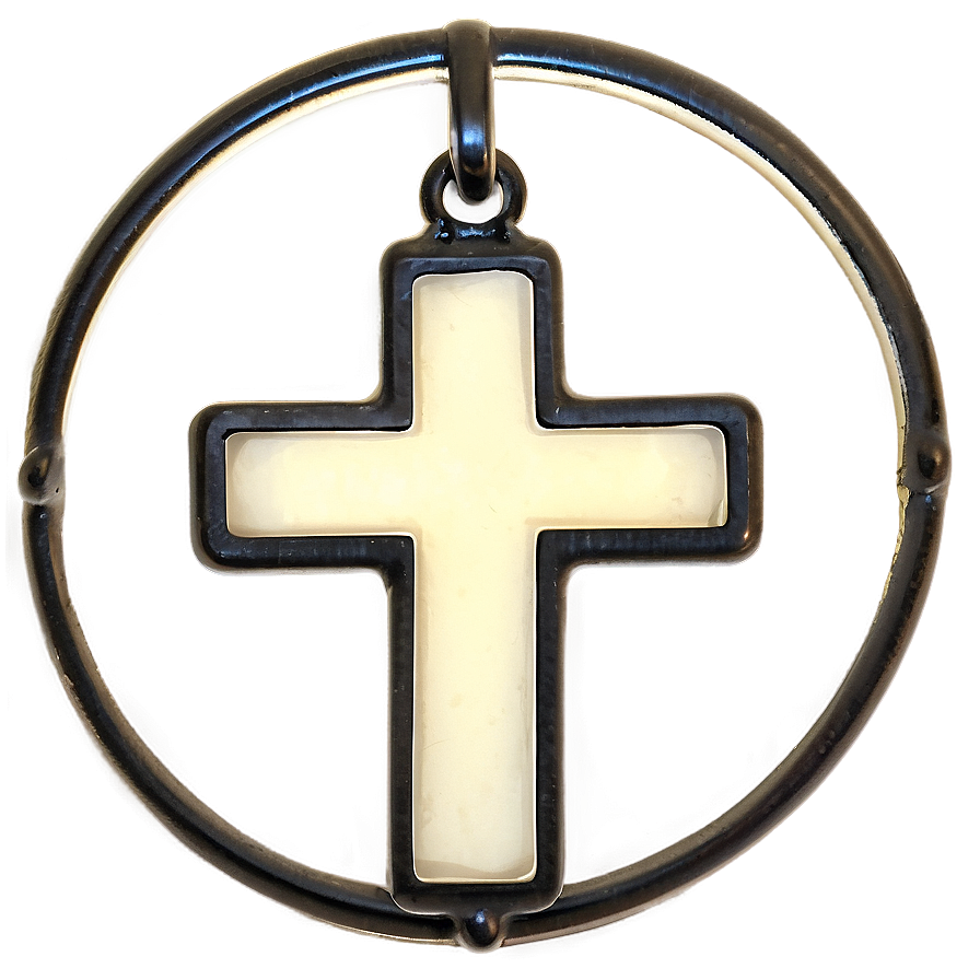 Thin Cross In Circle Png 74