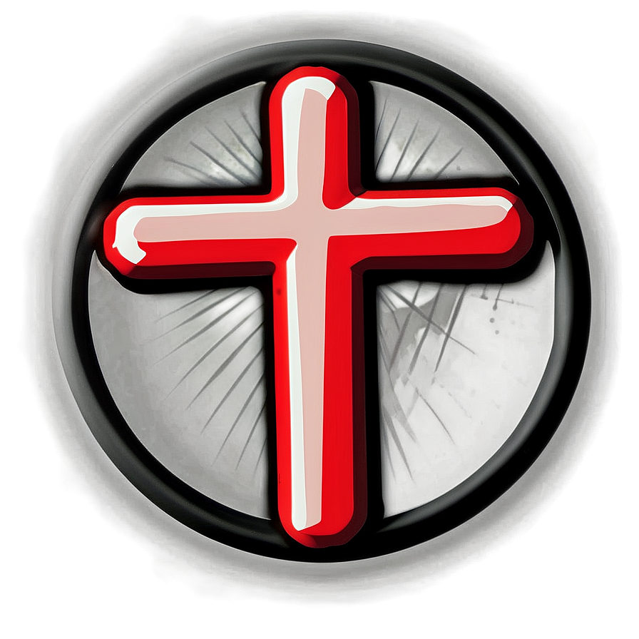 Thin Cross In Circle Png Iav98