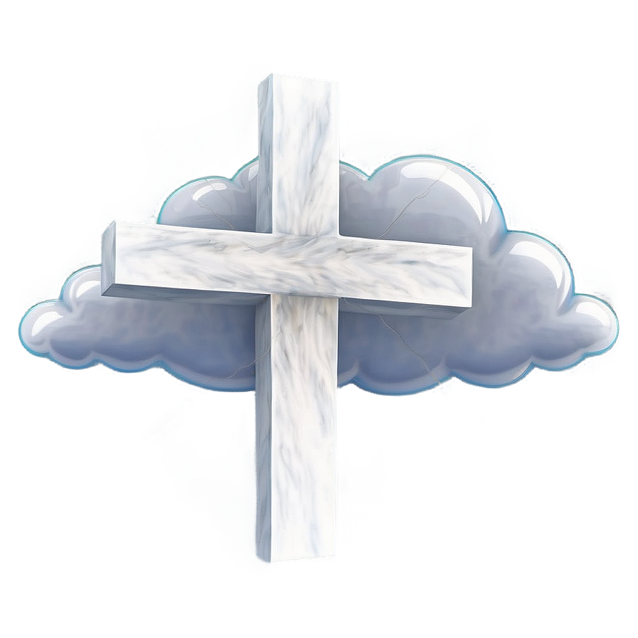 Thin Cross In Clouds Png 06292024