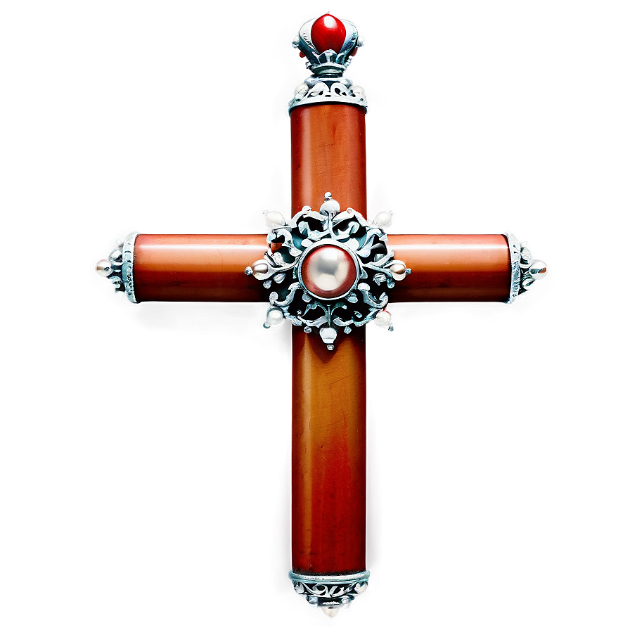 Thin Cross With Crown Png 06292024