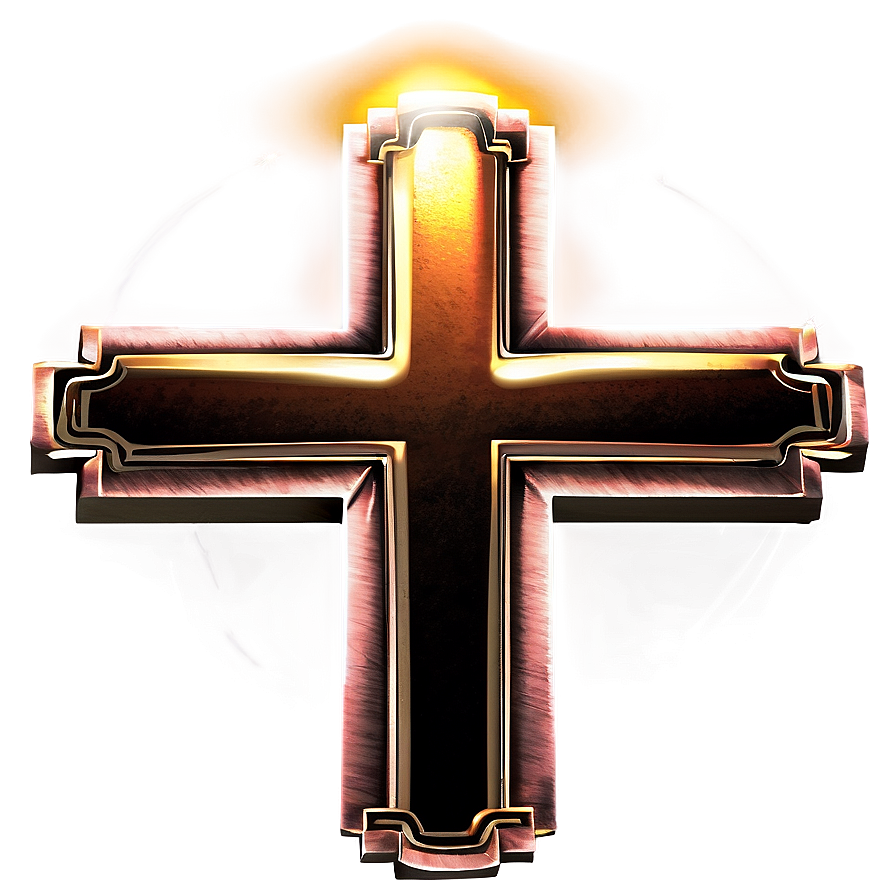 Thin Cross With Halo Png Mdi16