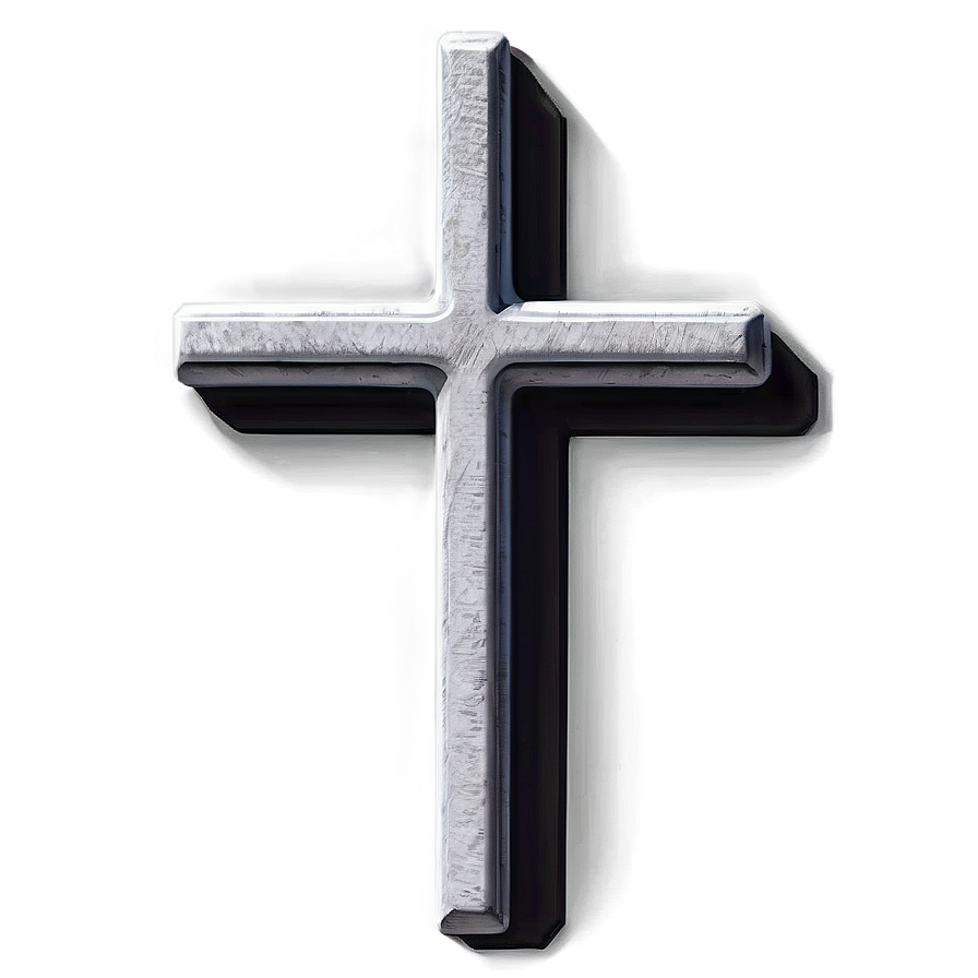 Thin Cross With Shadow Effect Png Aml4