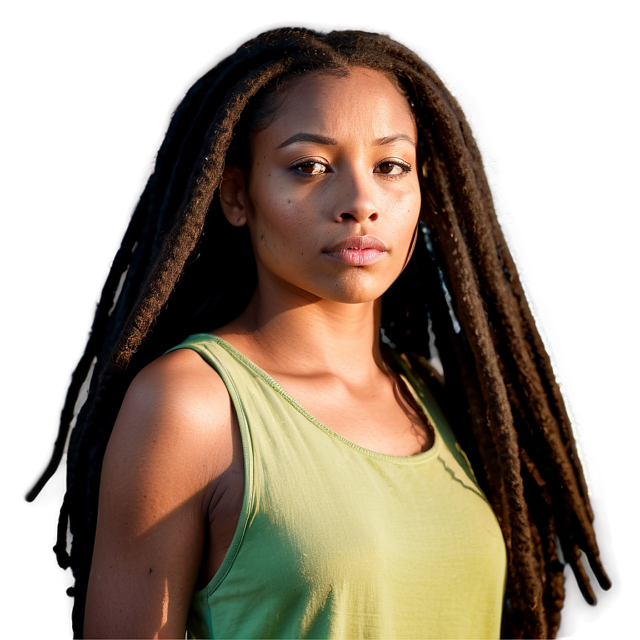 Thin Dreadlocks Looks Png Rim