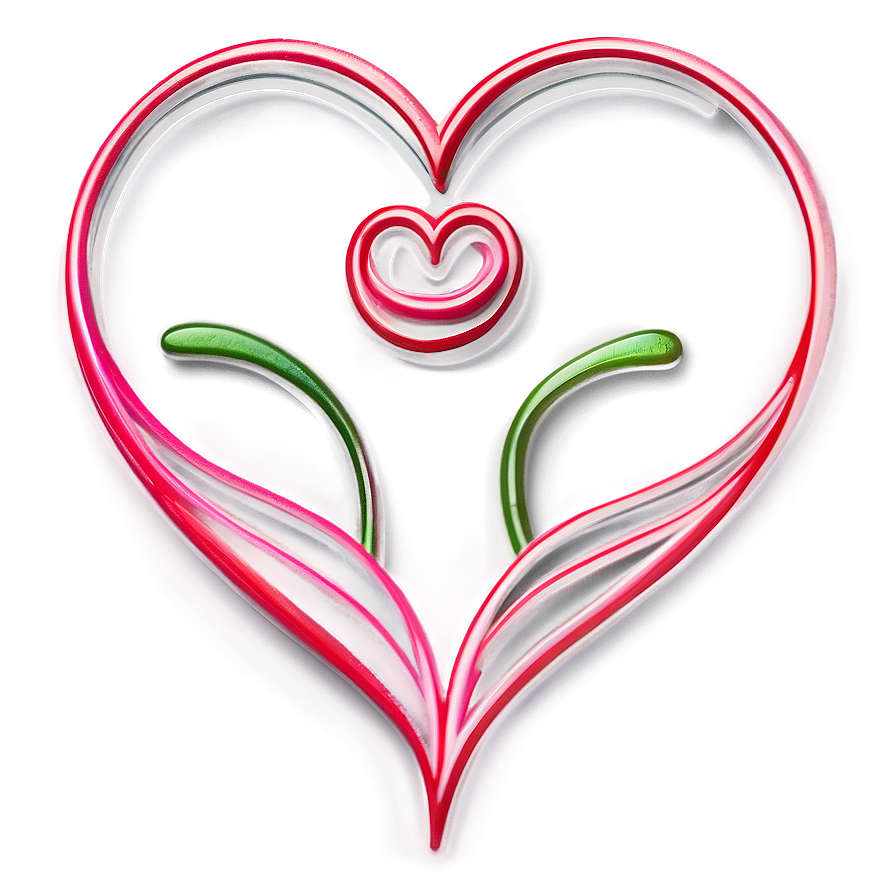 Thin Heart Outline Png 05252024