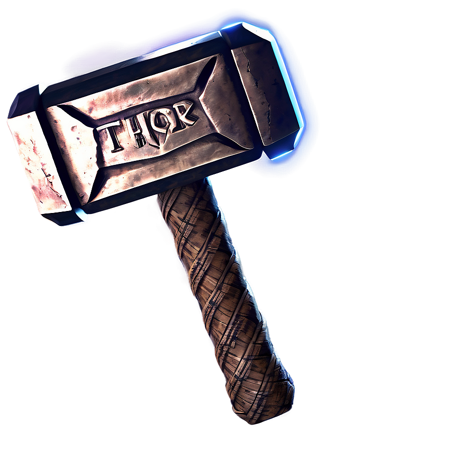 Thor Hammer With Glowing Rune Png 37