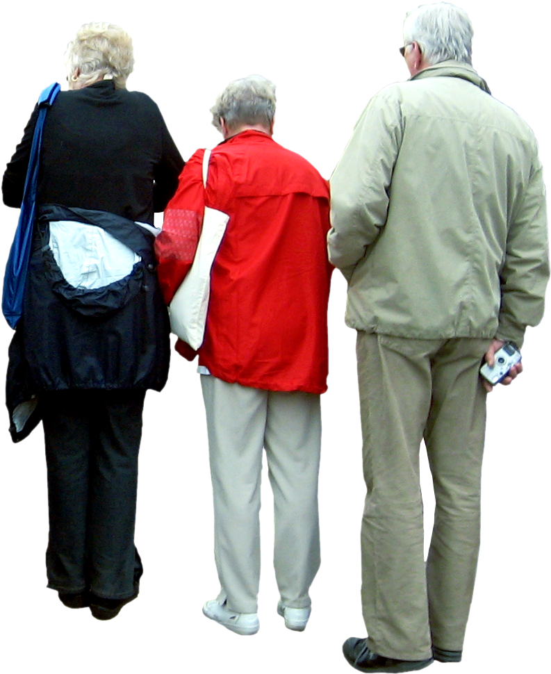 Three Senior Citizens Standing Together