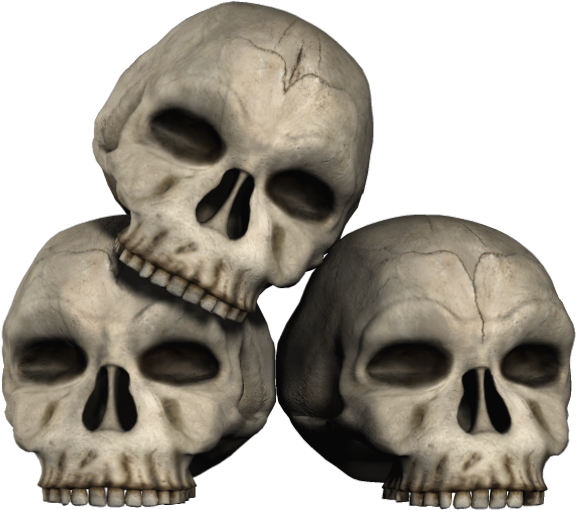 Three Skulls Transparent Background