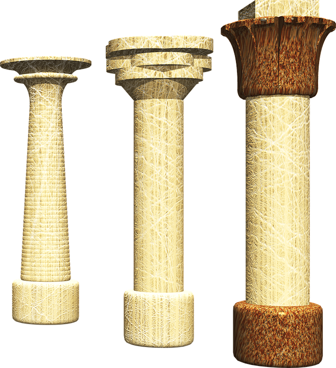 Three Textured Columns