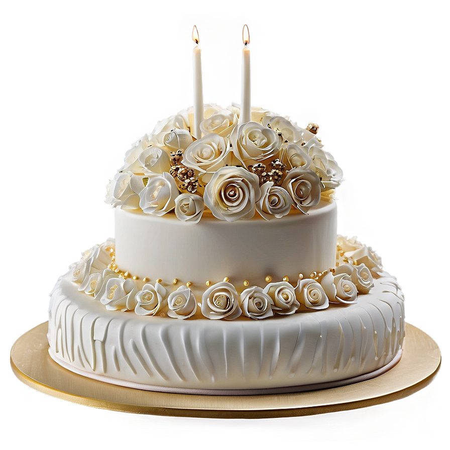 Three-tier Wedding Cake Png 06122024