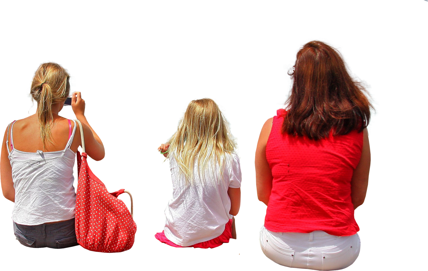 Three Women Sitting Together