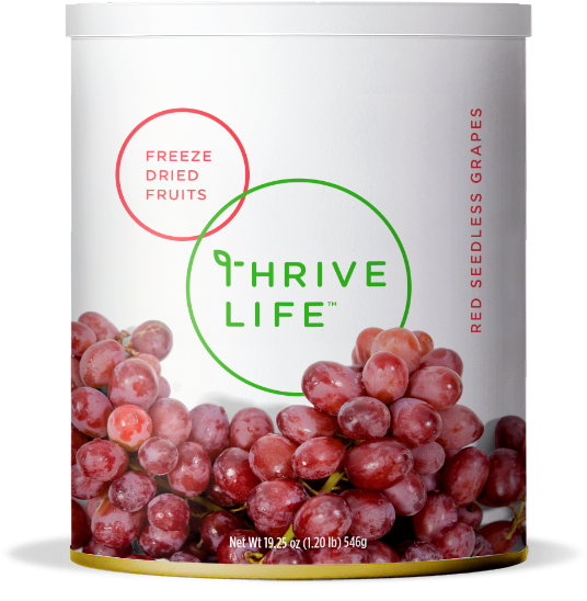 Thrive Life Freeze Dried Red Grapes Container