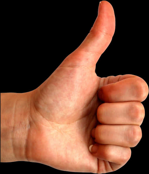 Thumbs Up Gesture Black Background