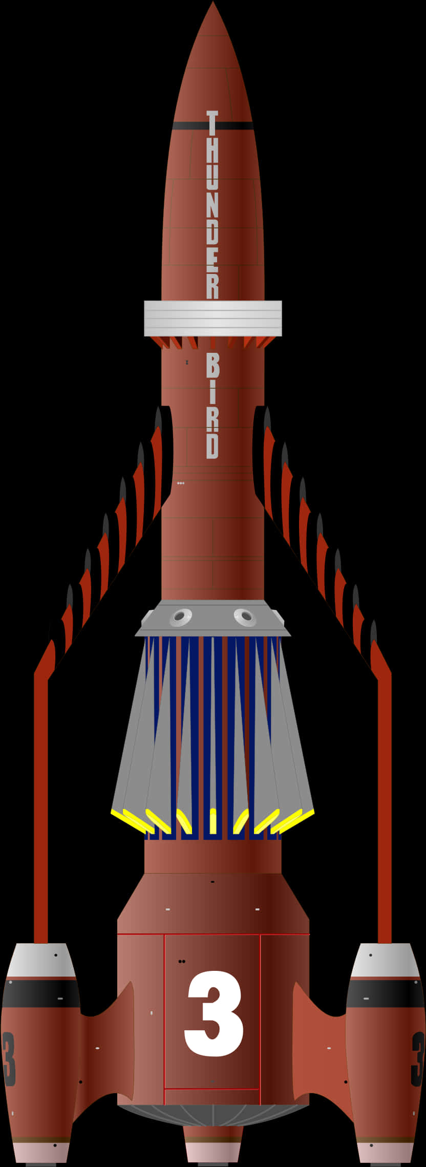 Thunderbird3 Rocket Illustration