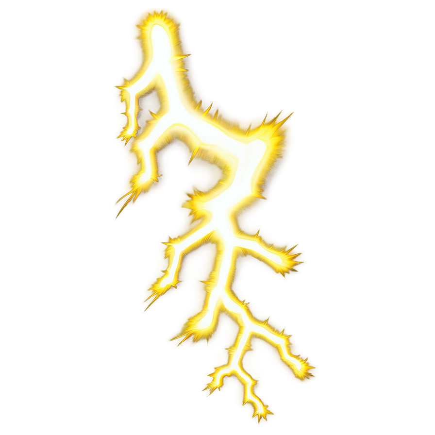 Thunderous Yellow Lightning Png 21