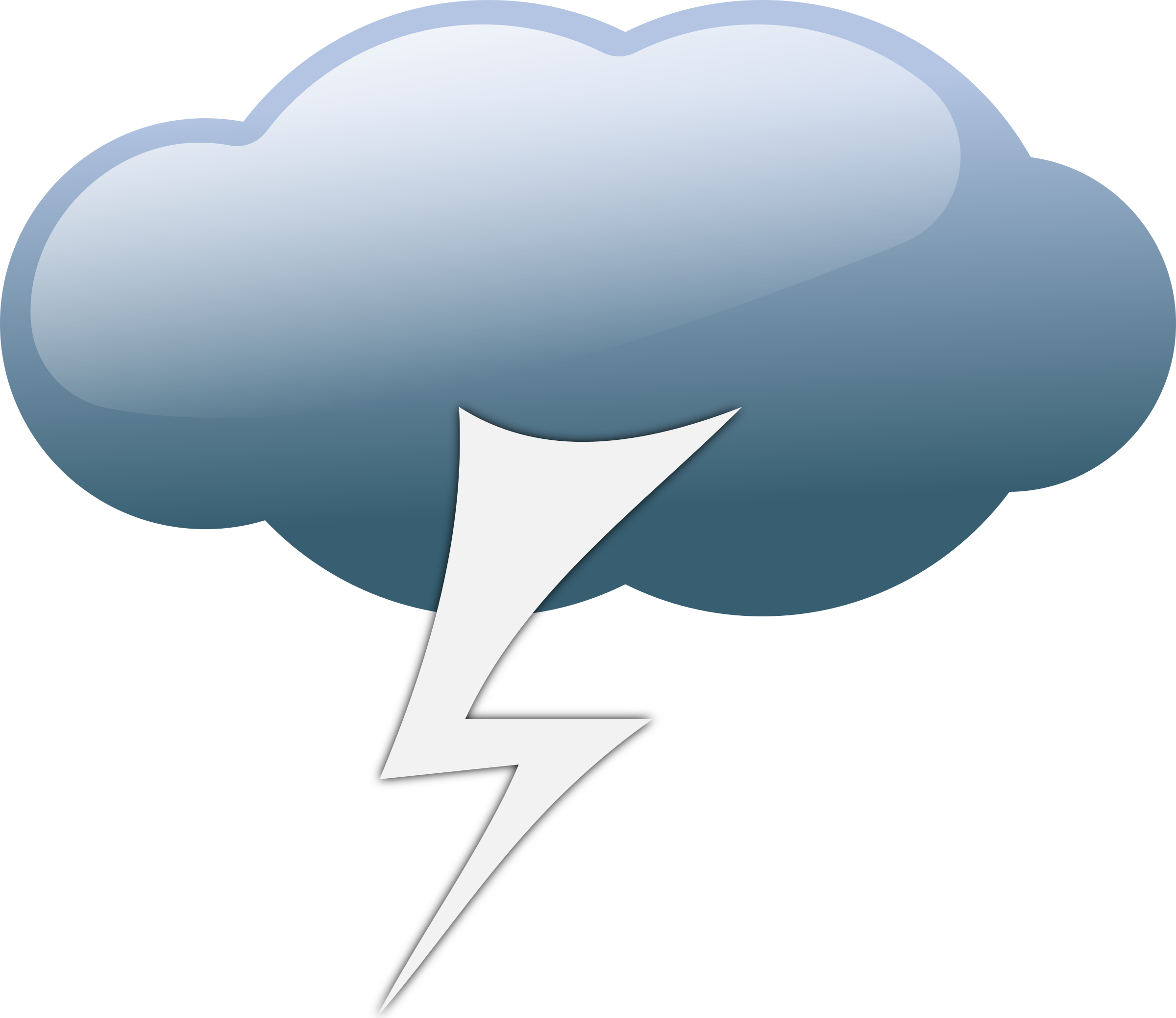 Thunderstorm Cloudand Lightning Icon