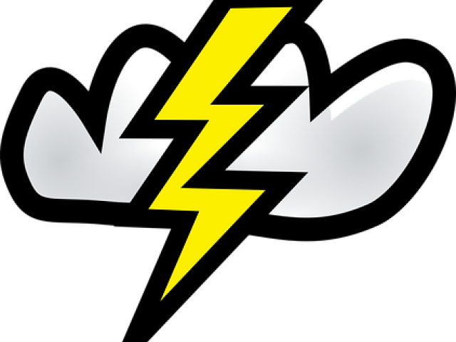 Thunderstorm Icon Yellow Lightning Bolt