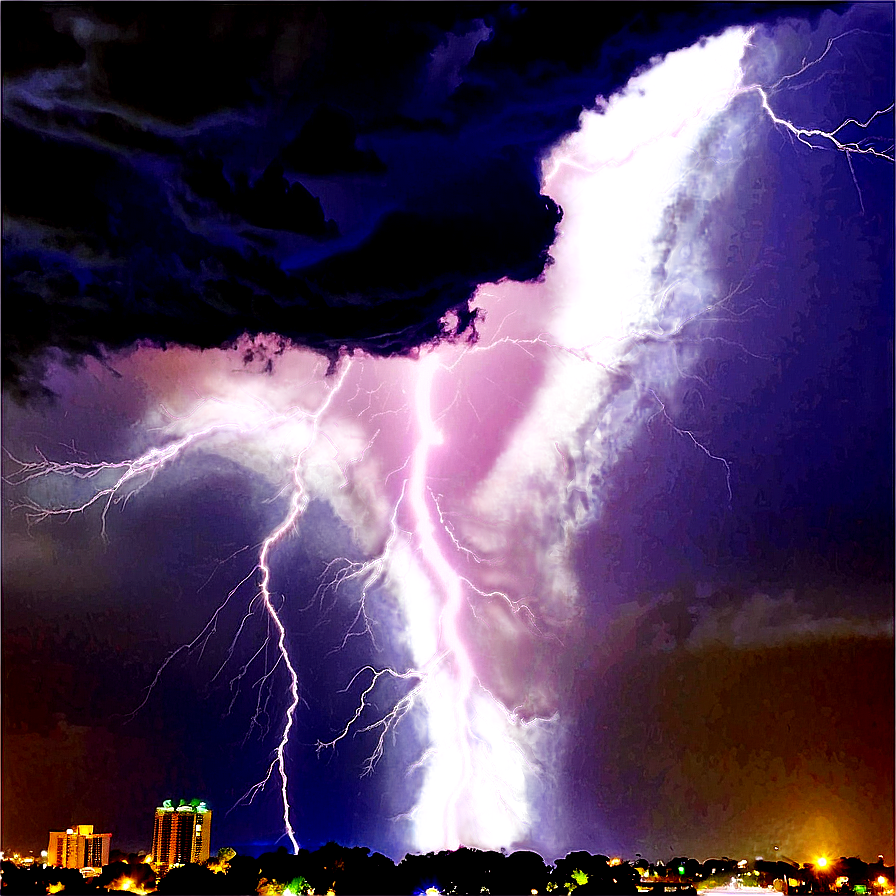 Thunderstorm Over City Png Avg46