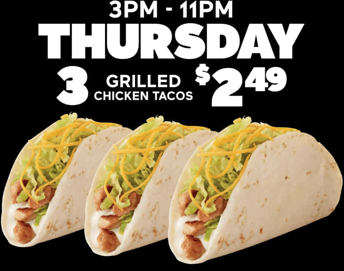 Thursday Chicken Taco Deal Ad