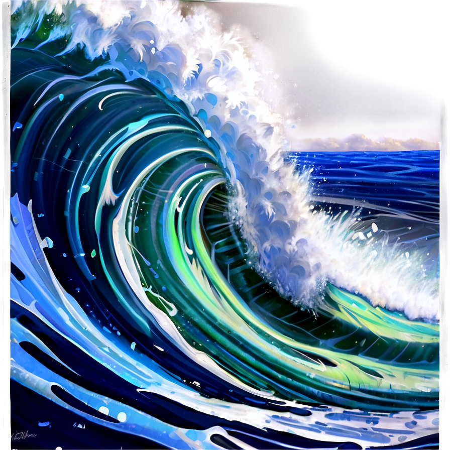 Tidal Wave Art Png Etu68