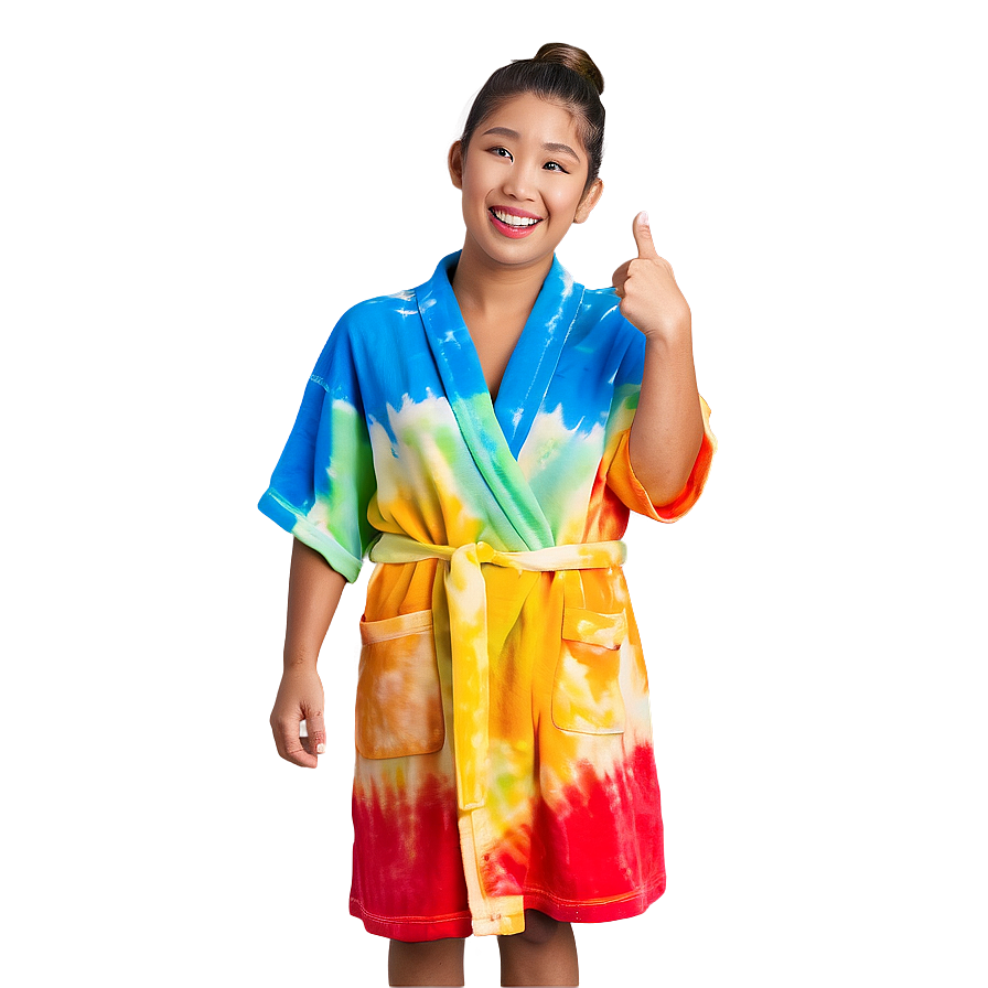 Tie-dye Fun Robe Png 06132024