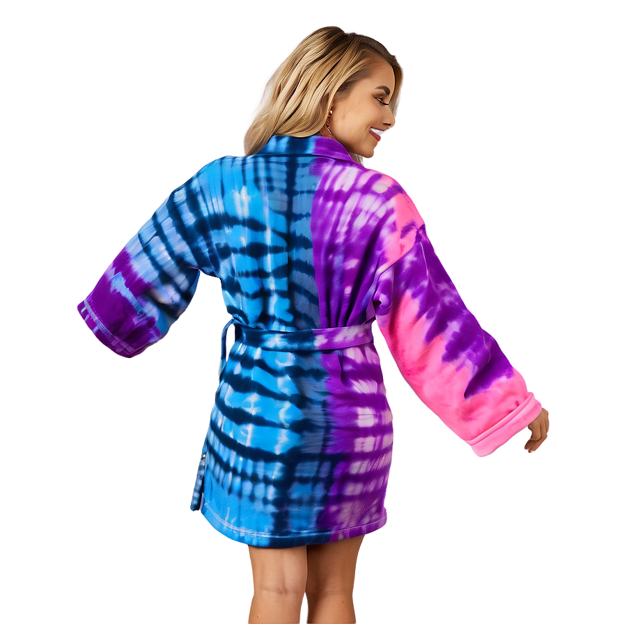 Tie-dye Fun Robe Png Ngw38