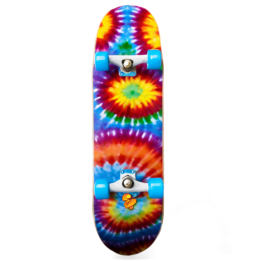 Tie-dye Skateboard Deck Pattern Png Oun