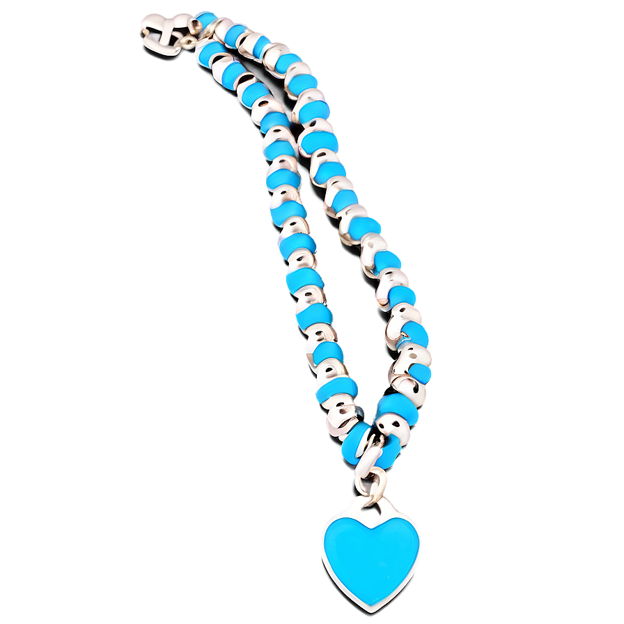 Tiffany Blue Heart Tag Bead Bracelet Png Cop