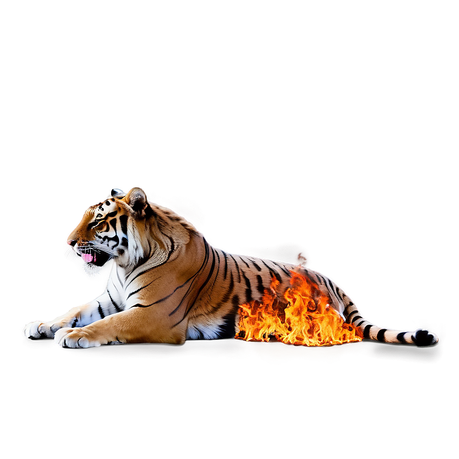 Tiger In Flames Png Oqn40