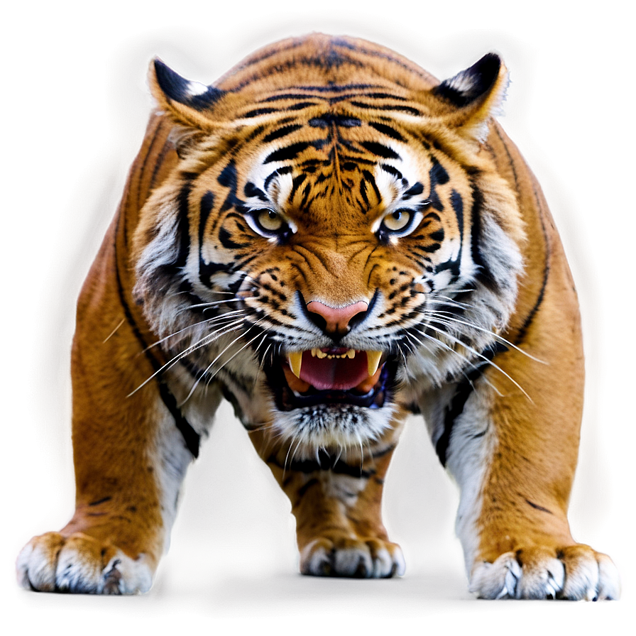 Tiger In Furious Stance Png Ylb