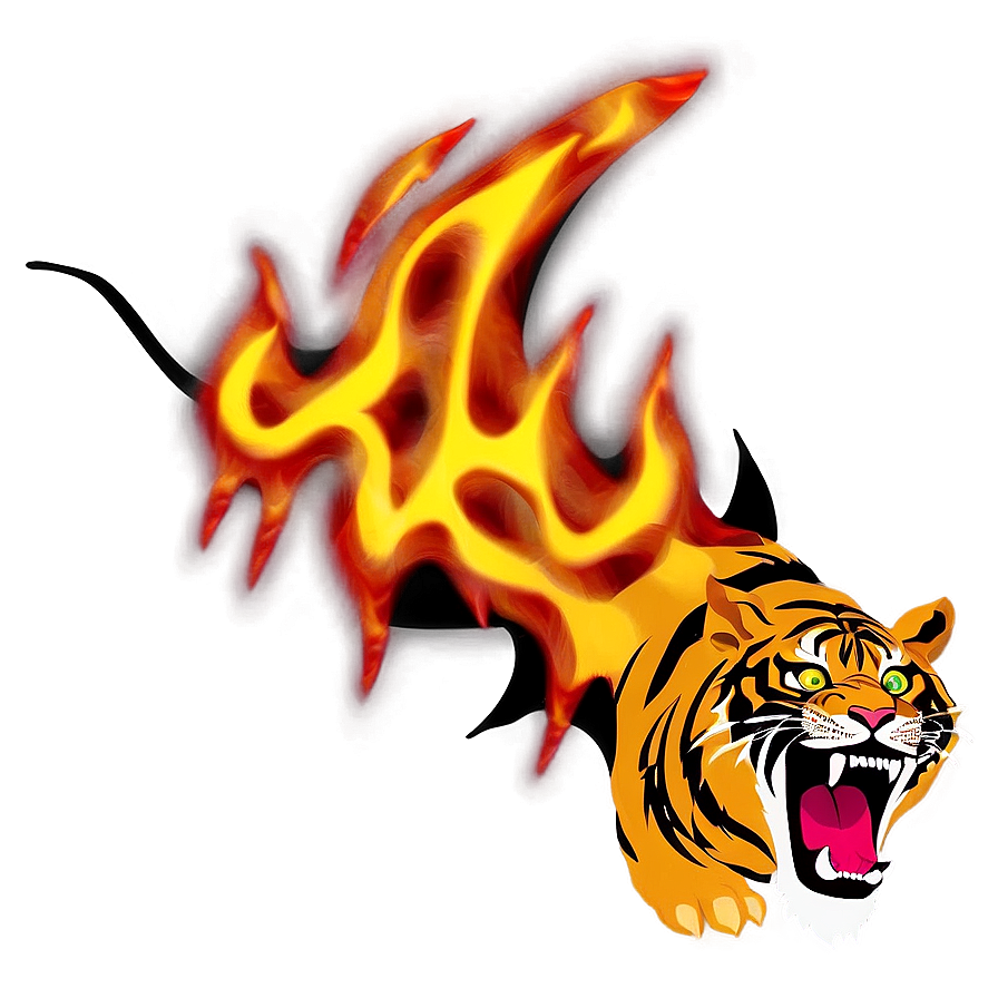 Tiger With Flaming Eyes Png 06252024