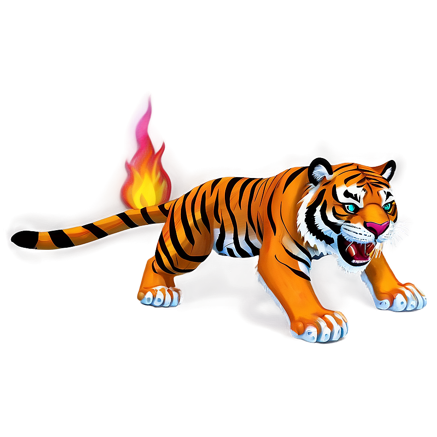 Tiger With Flaming Eyes Png 30