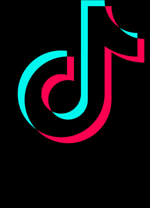 Tik Tok Logo Black Background