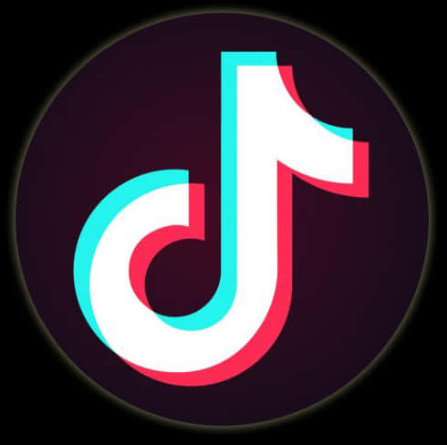 Tik Tok Logo Dark Background