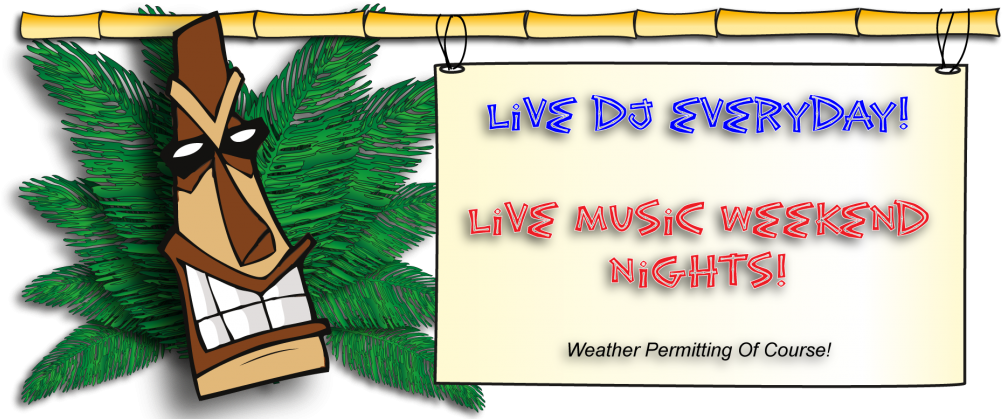 Tiki Bar Live Music Announcement