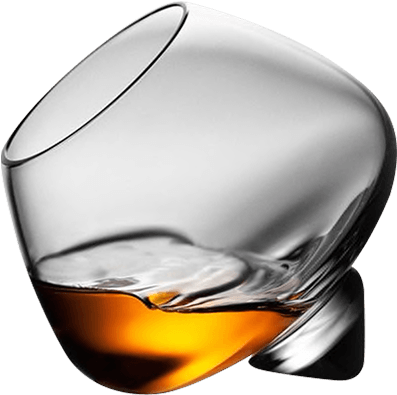 Tilted Whiskey Glass