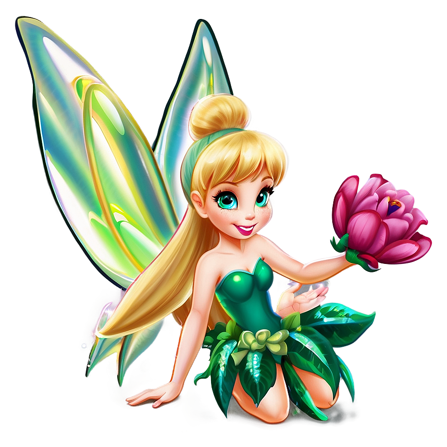 Tinkerbell And Flowers Png 06112024