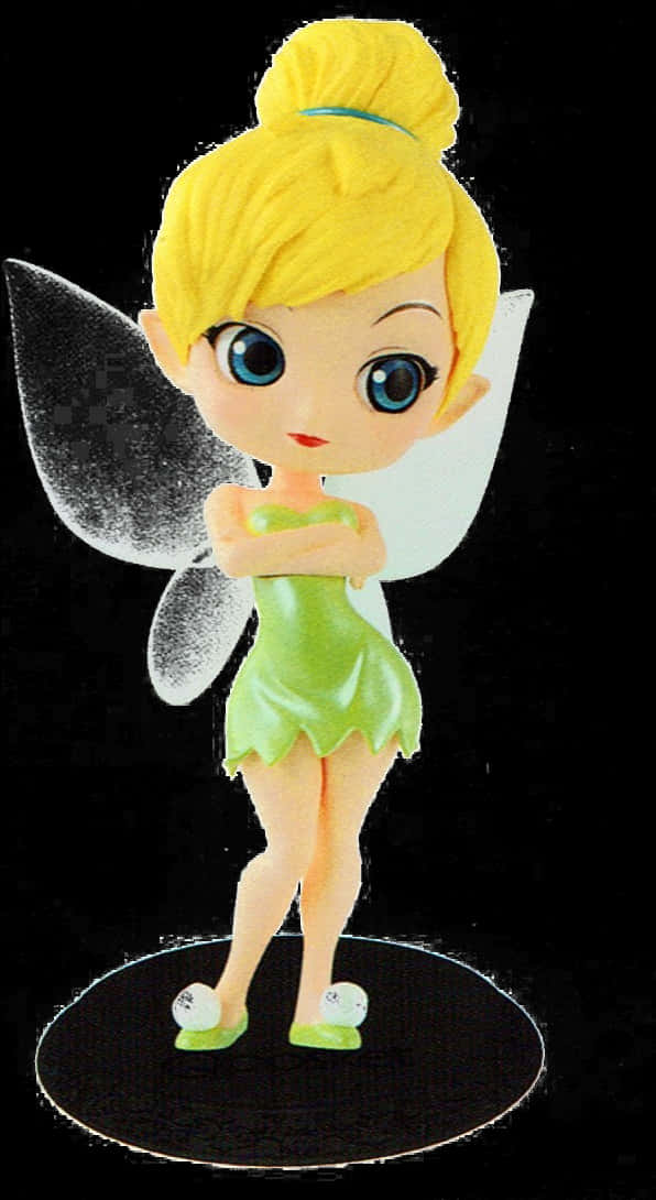 Tinkerbell Figurine Black Background