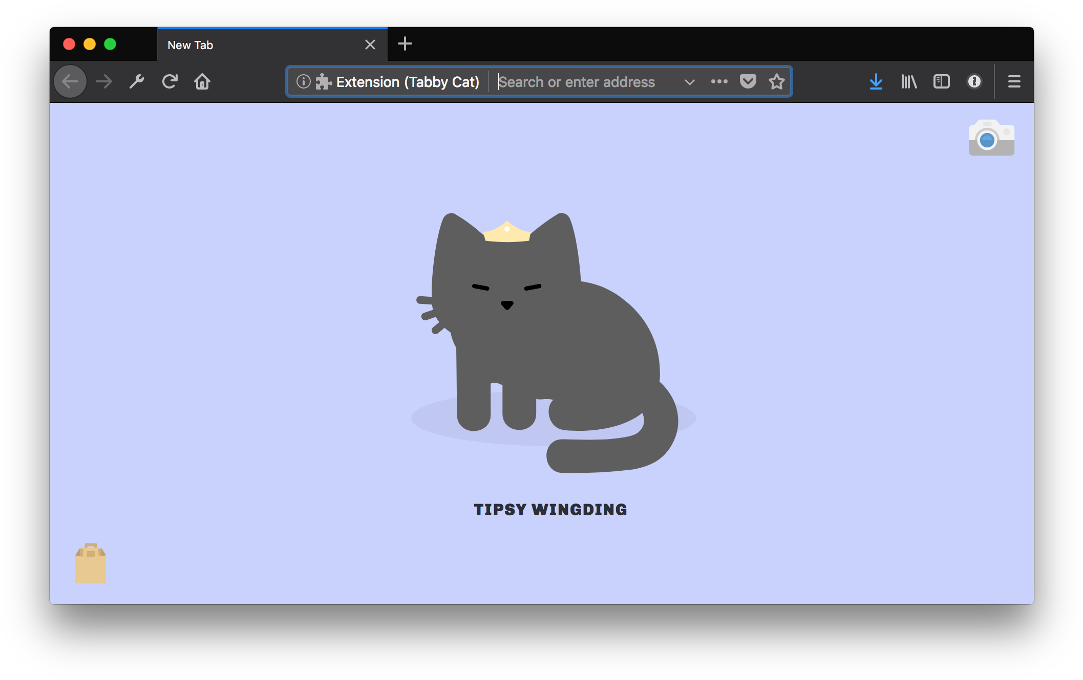 Tipsy Wingding Cat Browser Extension