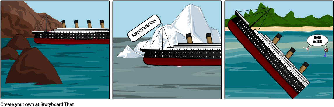 Titanic Ship Sinking Sequence