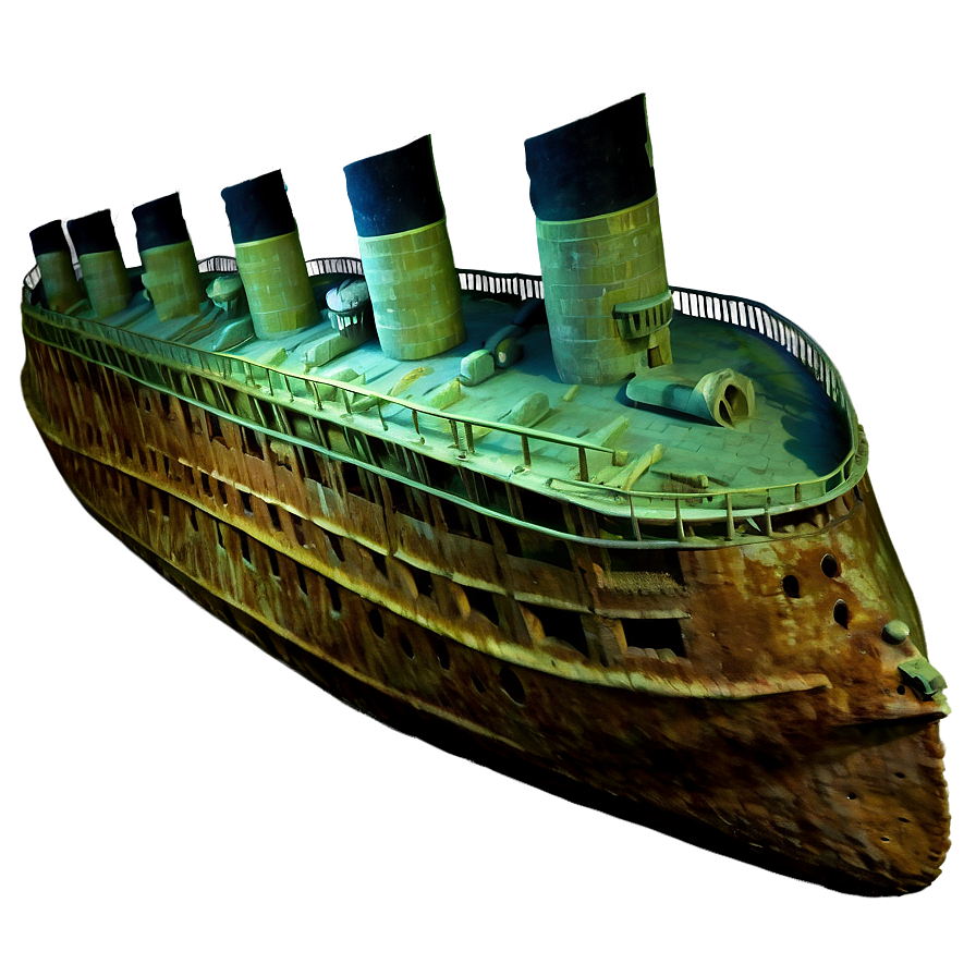 Titanic Underwater Wreck Png 05212024