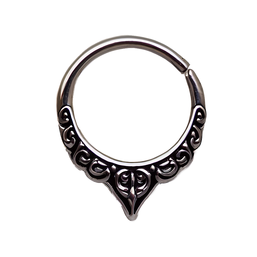 Titanium Septum Ring Png Twg39