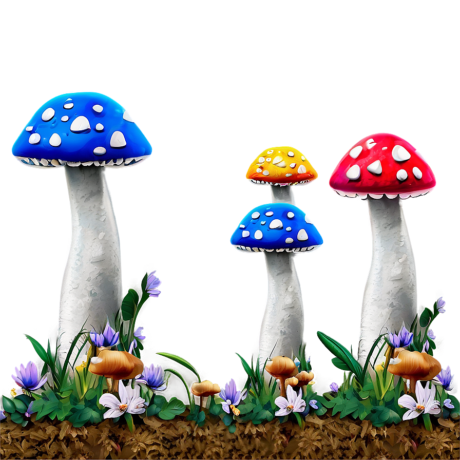 Toadstool Trio Png 4