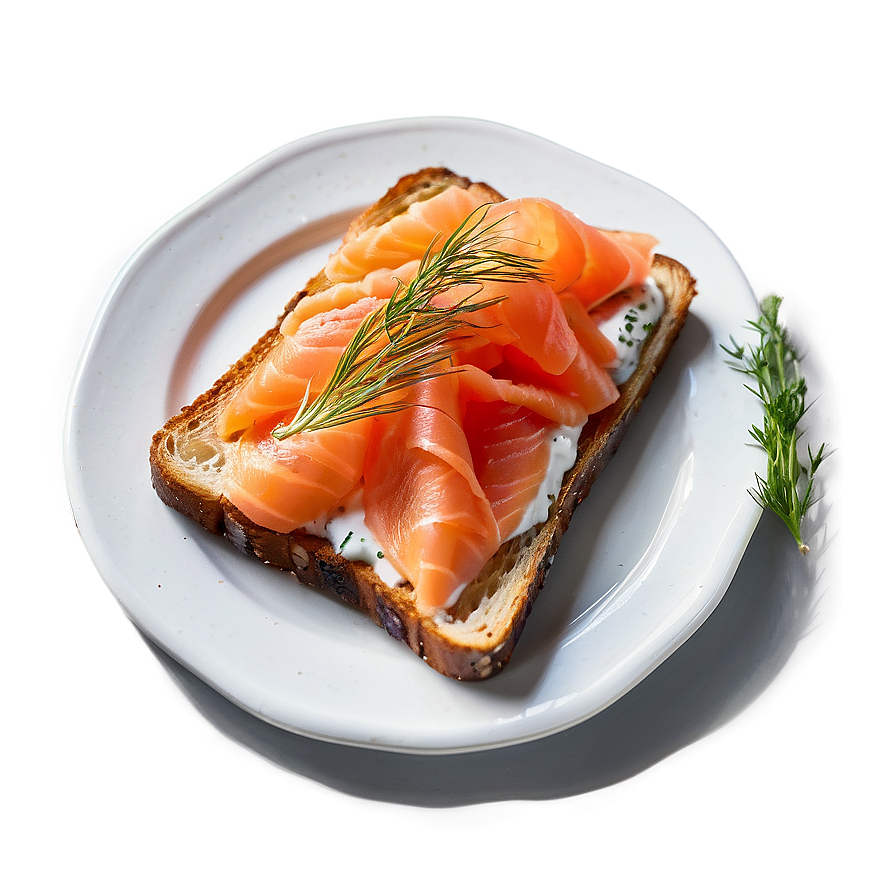 Toast With Smoked Salmon Png Eoq78