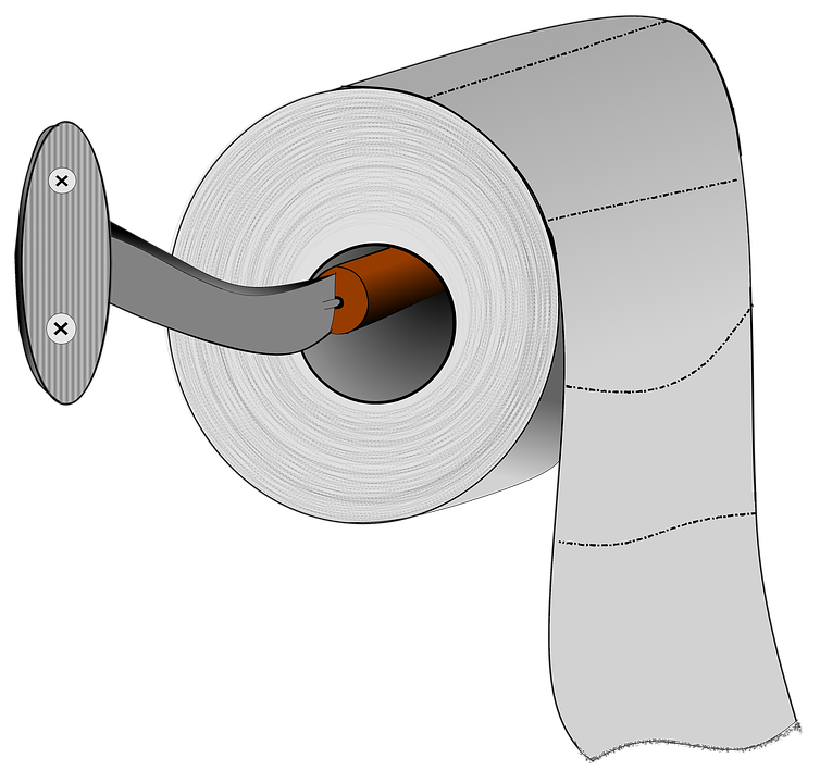 Toilet Paper Rollon Holder Illustration