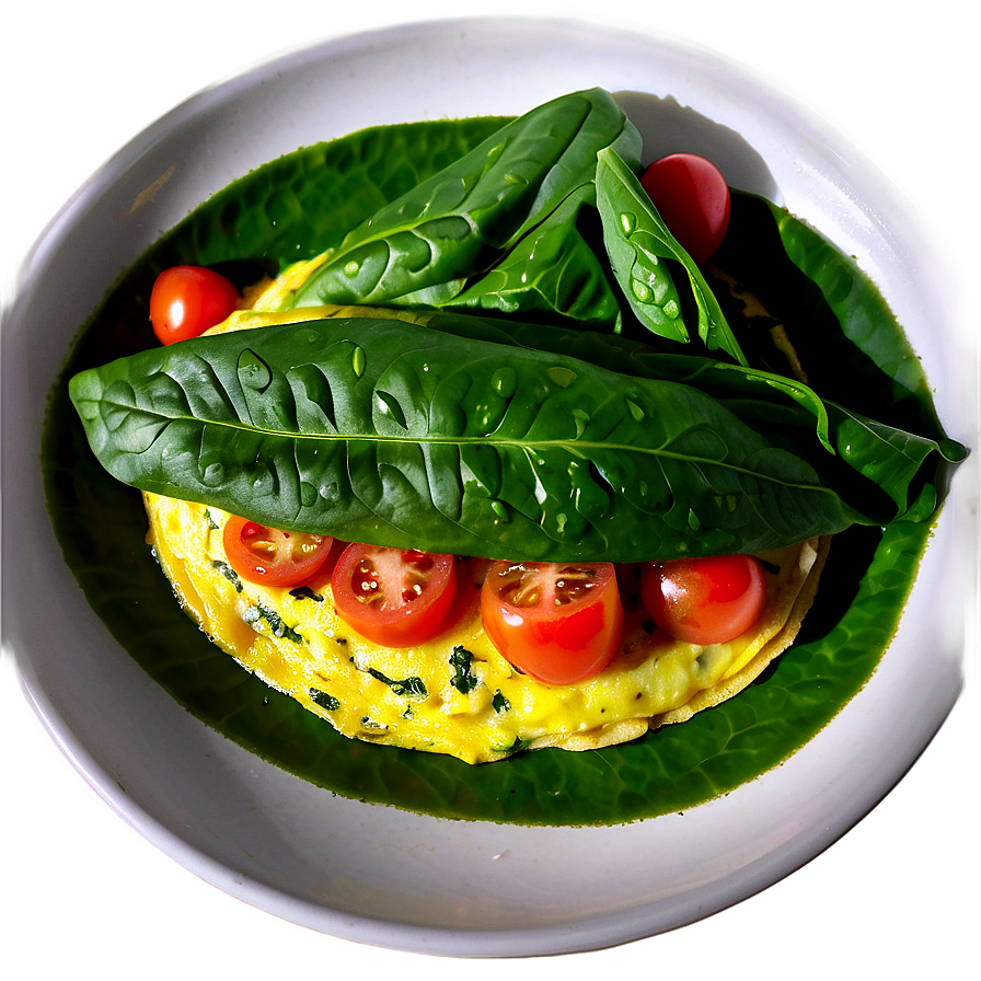 Tomato And Spinach Omelette Png Vyn35